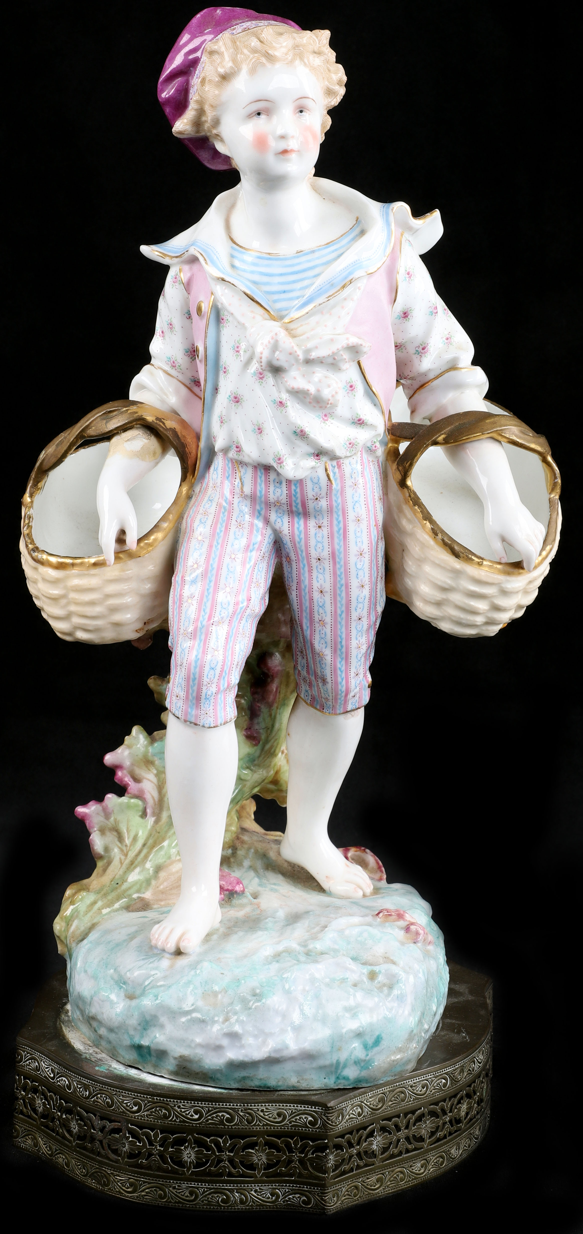 Capodimonte style porcelain figural