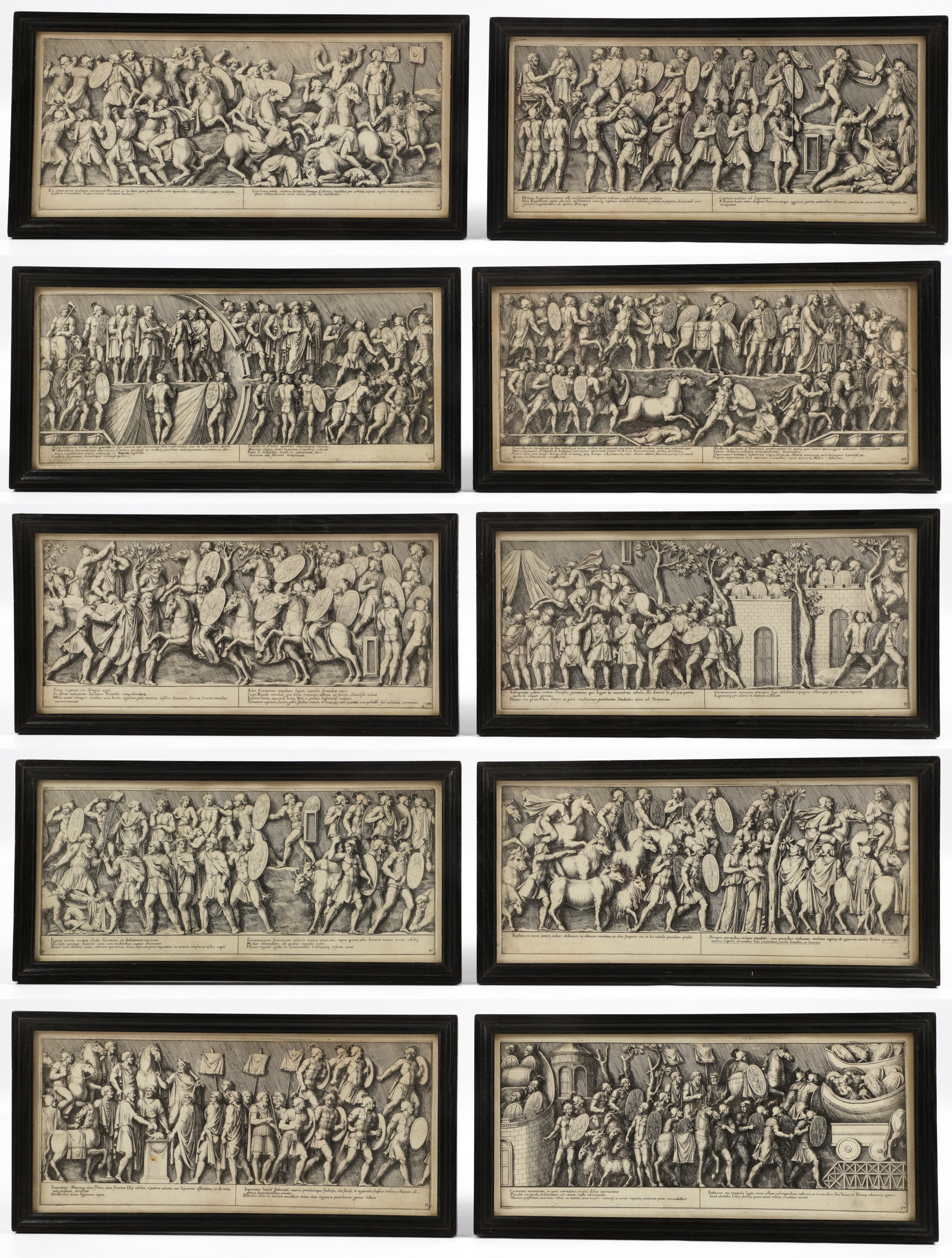 (10) Classical Roman soldier engravings,