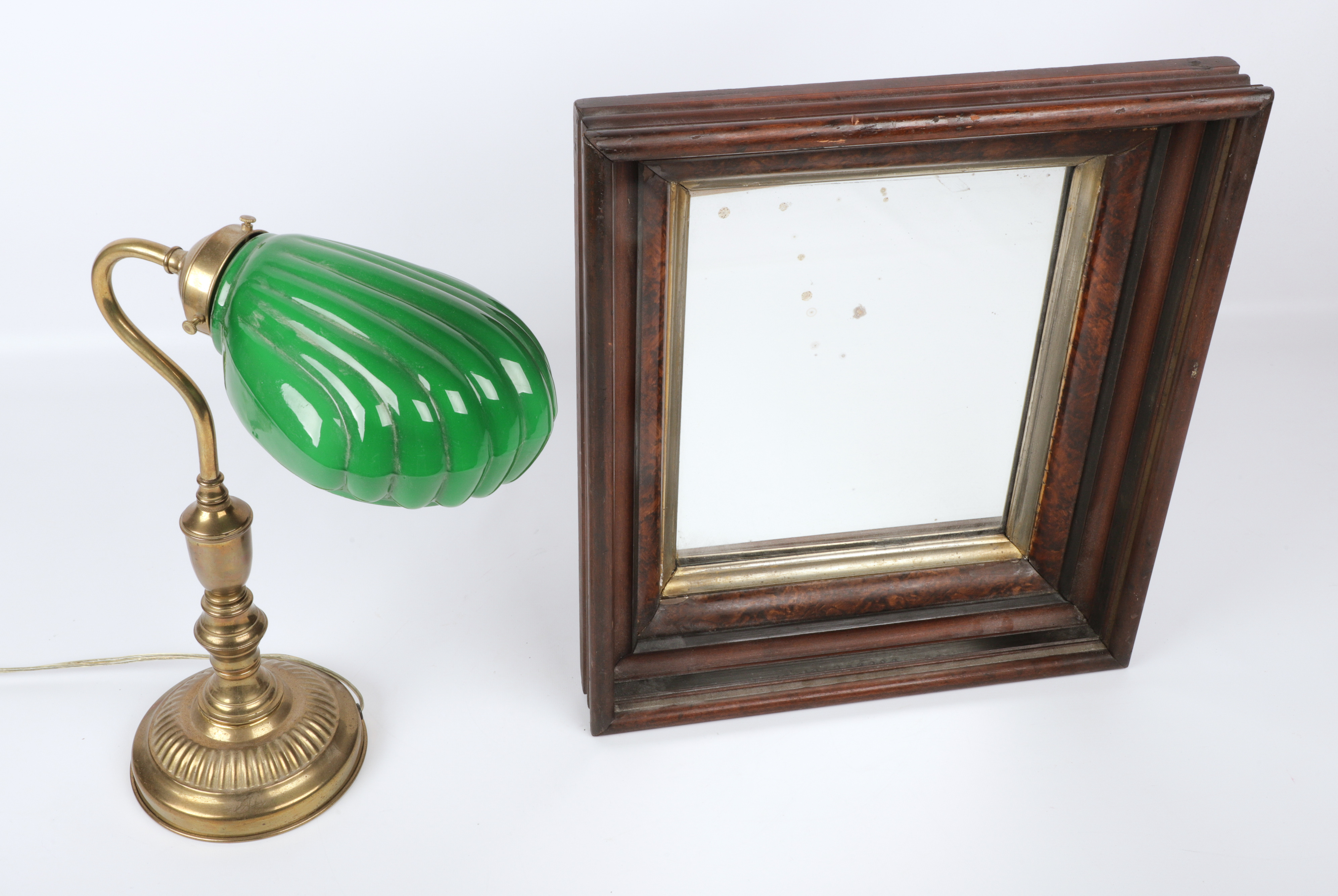 (2) Items, c/o deep framed wall