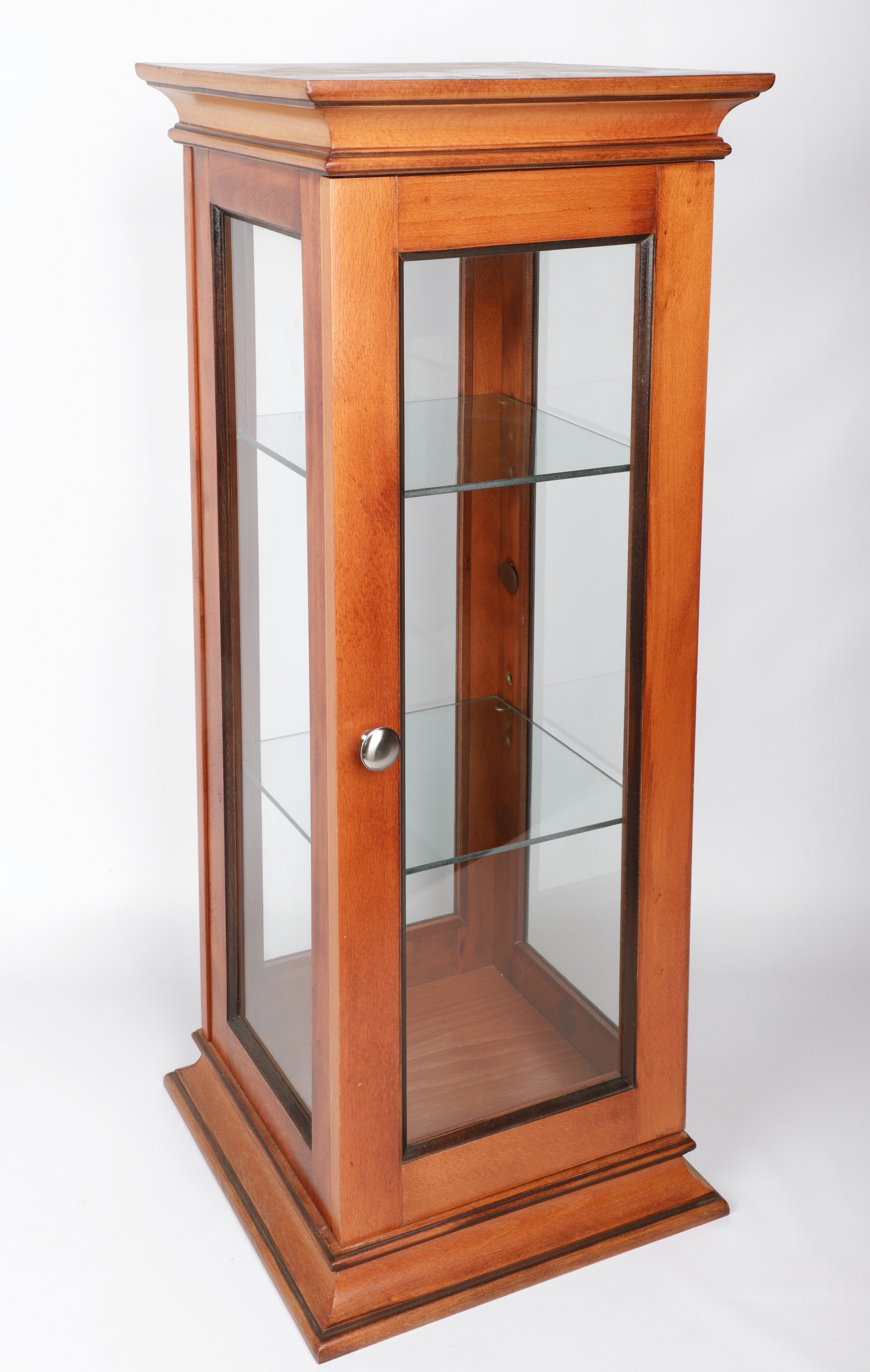 Wood & glass tabletop display cabinet,
