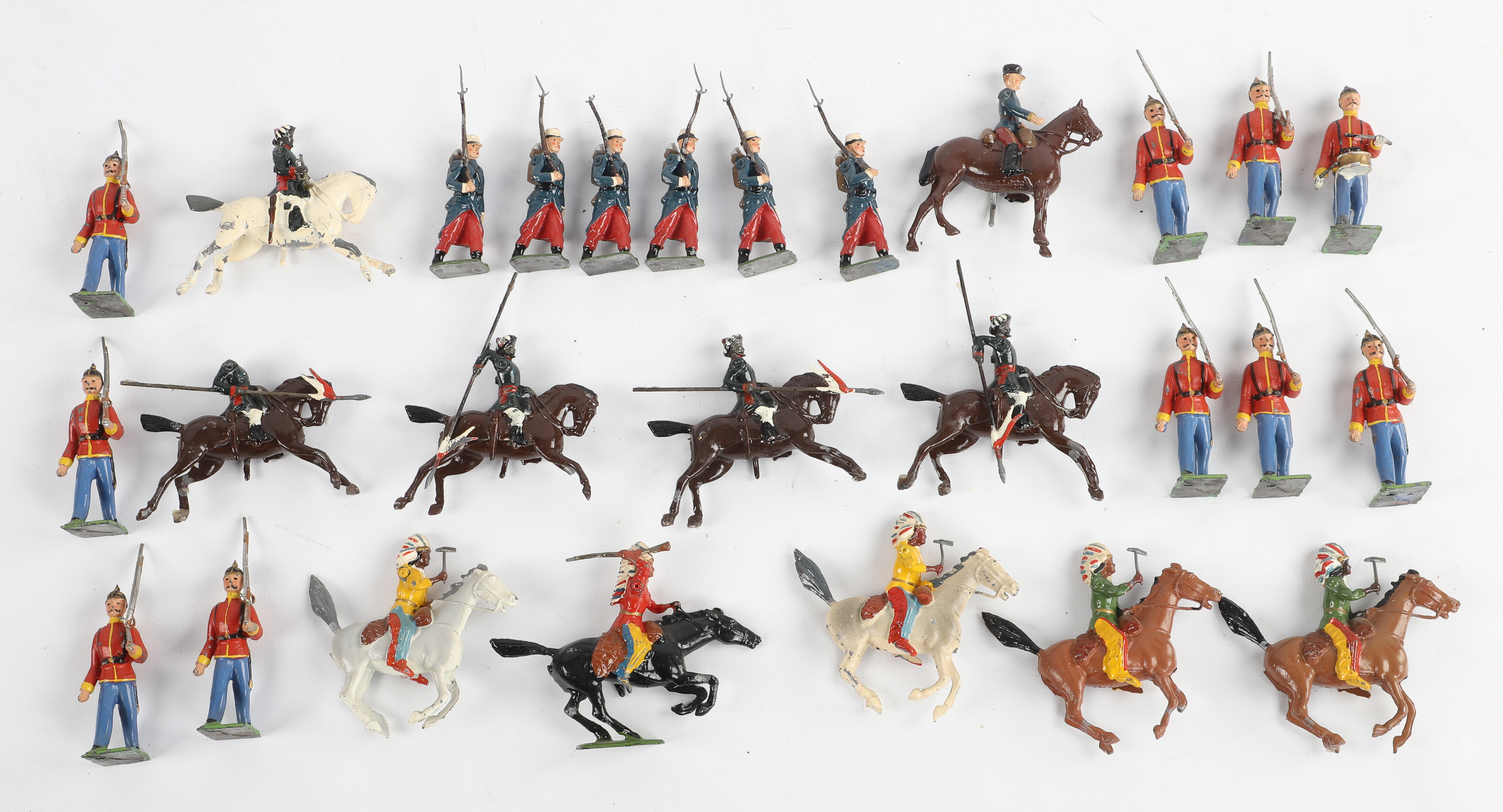 A Collection of Britains lead painted