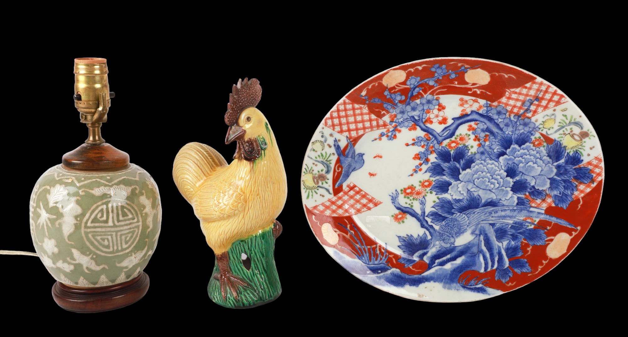 (3) Pcs Asian porcelain & pottery,