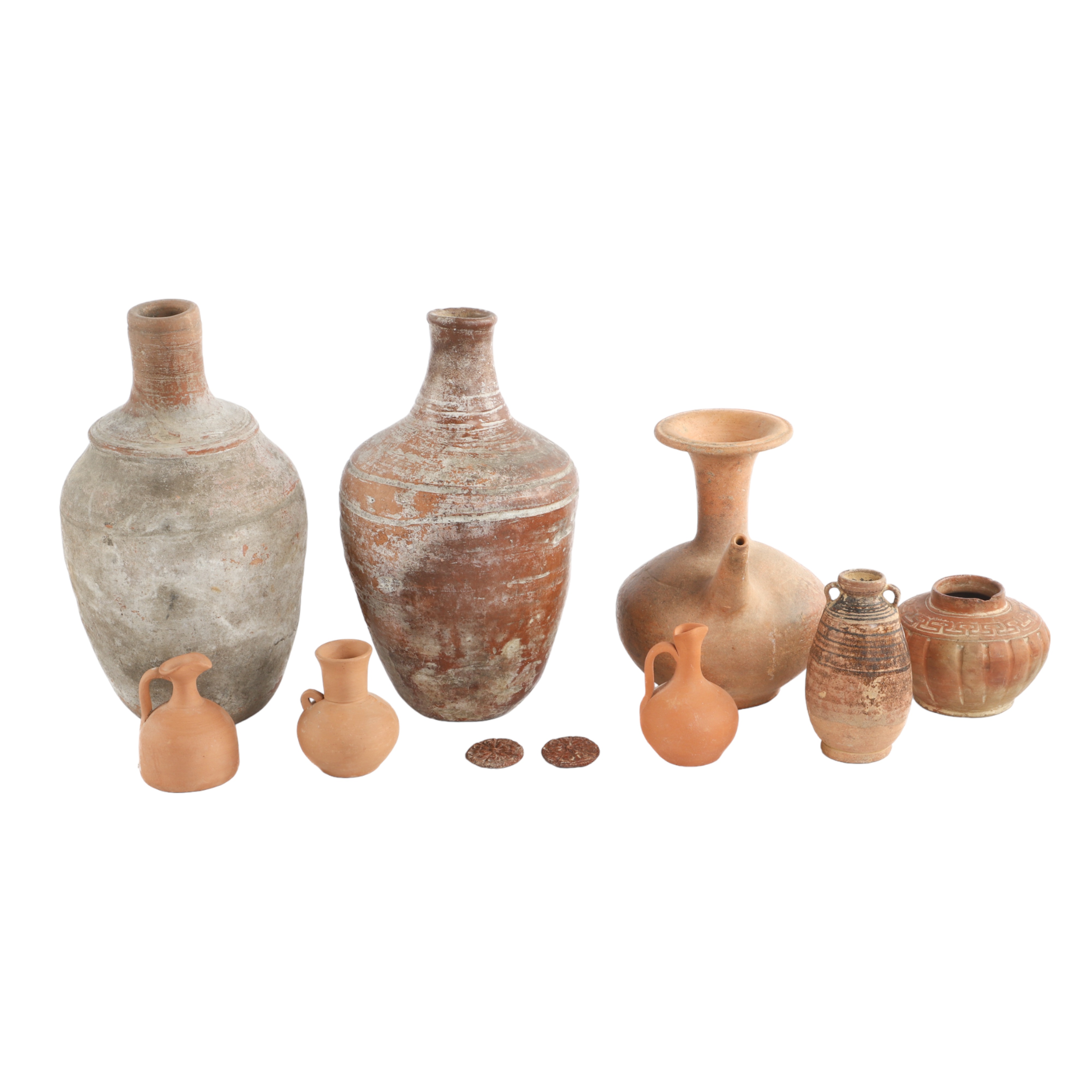(10) Pcs Asian terracotta pottery,
