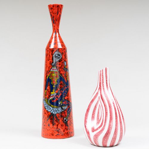 TWO ITALIAN CONTEMPORARY PORCELAIN