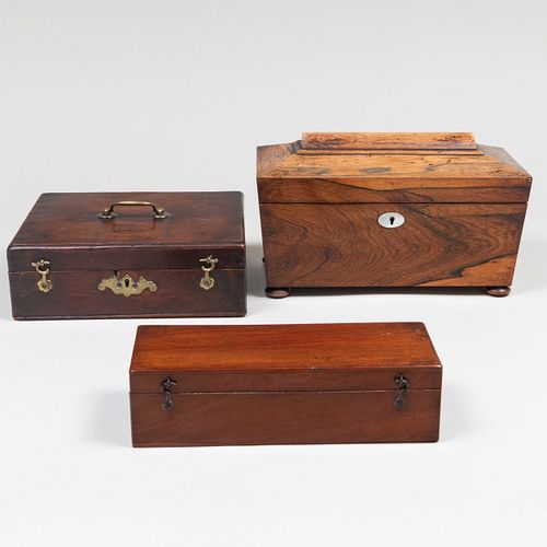 GROUP OF THREE ENGLISH BOXESComprising:

A