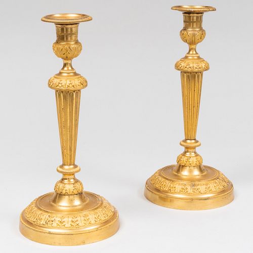 PAIR OF LOUIS XVI STYLE GILT-BRONZE