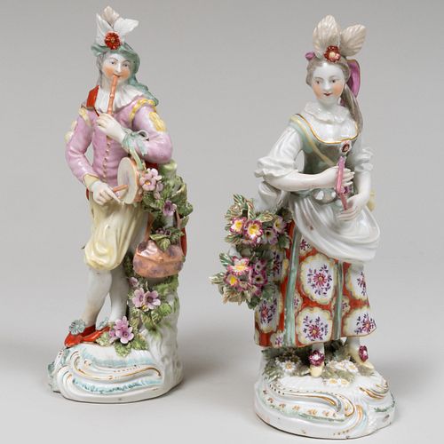 PAIR OF DERBY PORCELAIN FIGURES