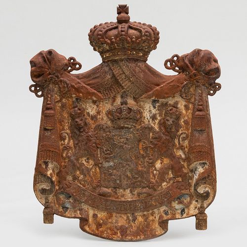 LARGE DUTCH PAINTED METAL COAT-OF-ARMS47