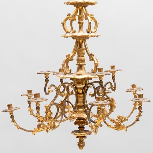 VICTORIAN GILTWOOD TWELVE-LIGHT