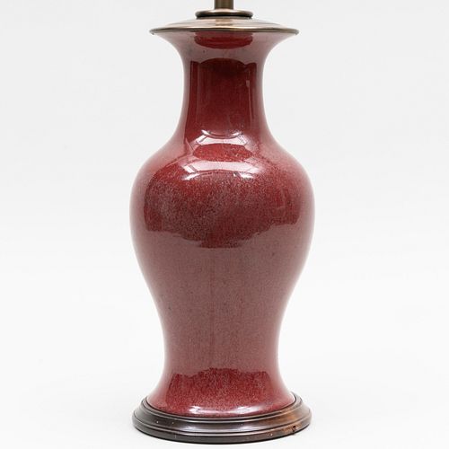 CHINESE COPPER RED GLAZED VASE 3caad2