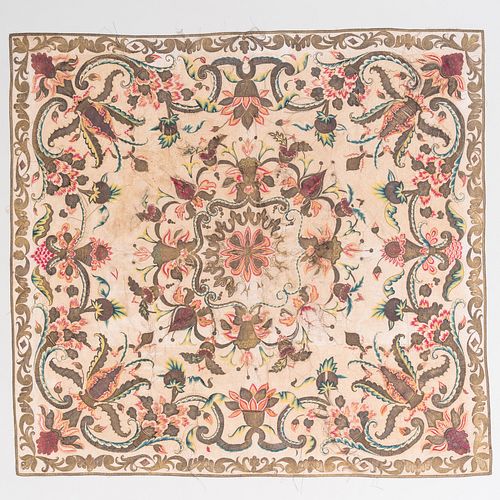 EARLY CONTINENTAL LINEN POLYCHROME 3caaed