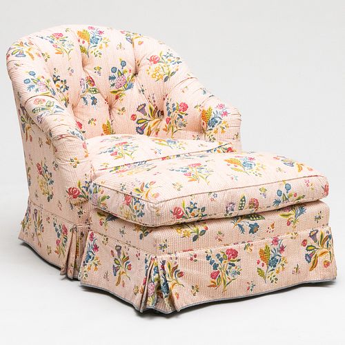 FLORAL CHINTZ TUFTED UPHOLSTERED 3cab35
