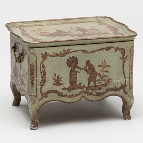 ITALIAN PAINTED AND PARCEL-GILT