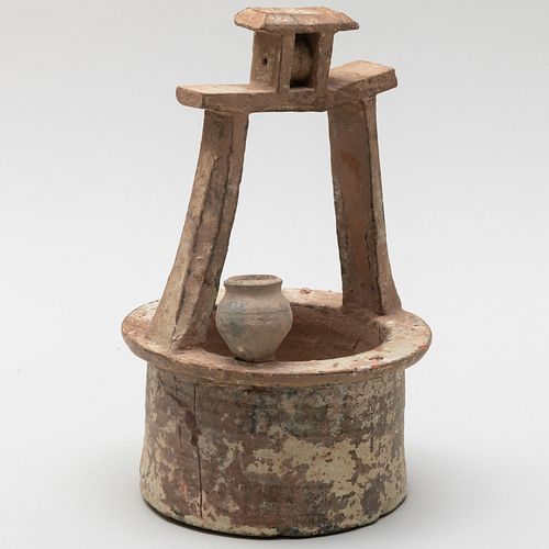 CHINESE STRAW GLAZED POTTERY MODEL