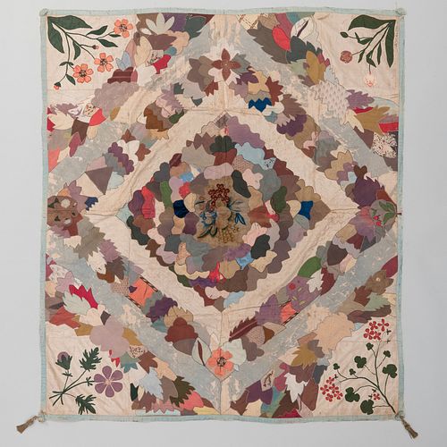 SILK AND LINEN PATCHWORK QUILT  3cacb8