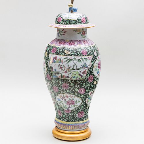 CHINESE FAMILLE VERTE VASE AND 3cad0c