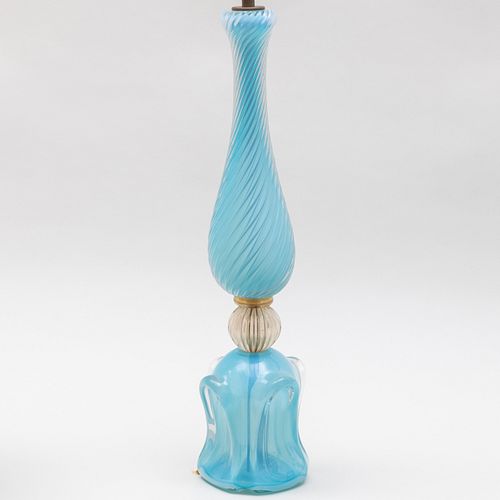 MURANO BLUE AND GILT DECORATED 3cad25