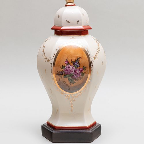 LIMOGES PORCELAIN VASE AND COVER