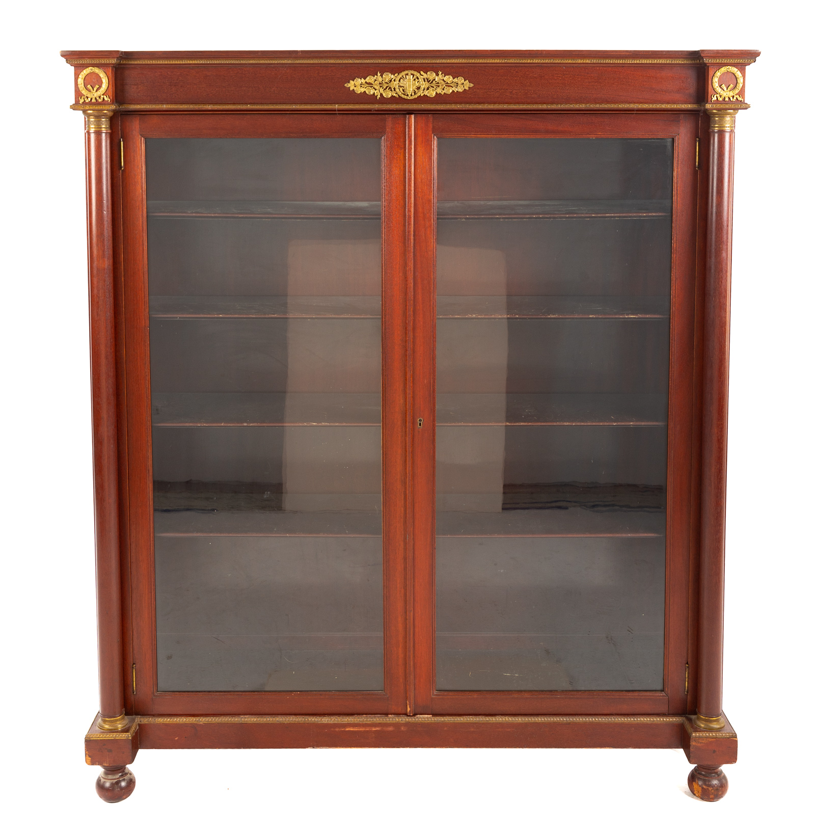 FRENCH EMPIRE STYLE BOOKCASE Early 3cadee