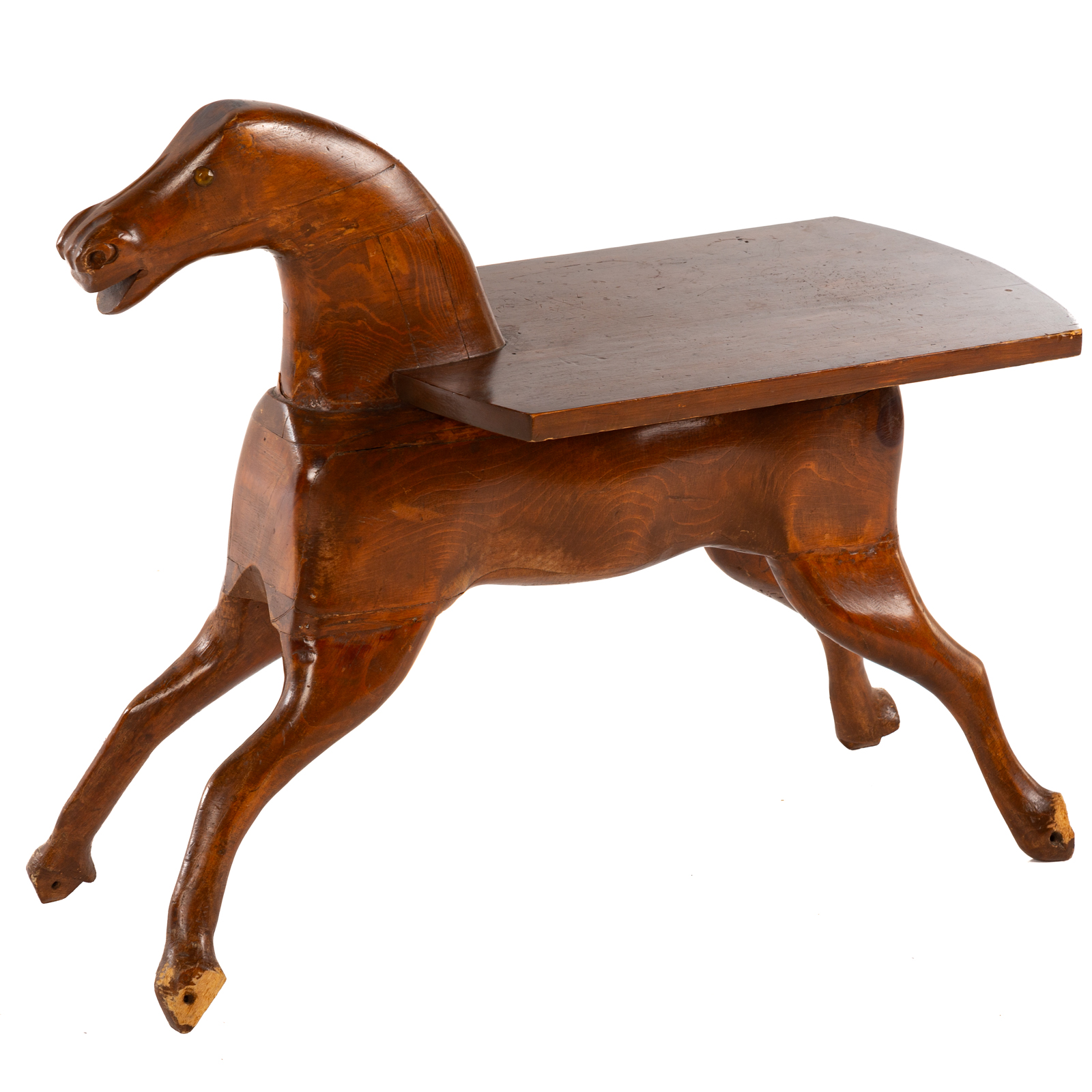 AMERICAN FOLK ART HORSE SIDE TABLE 3cadf9