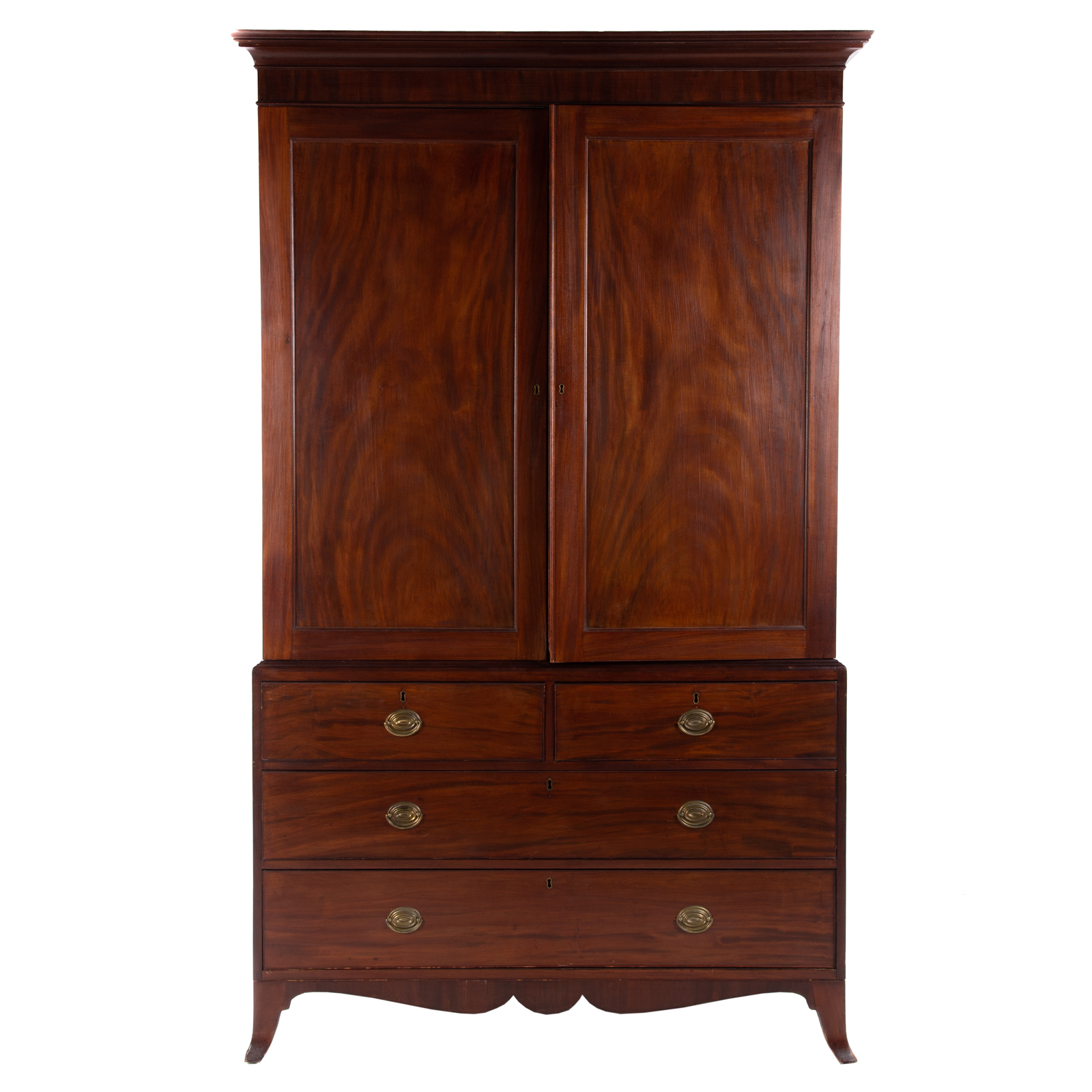 FEDERAL MAHOGANY LINEN PRESS Annapolis  3cae14