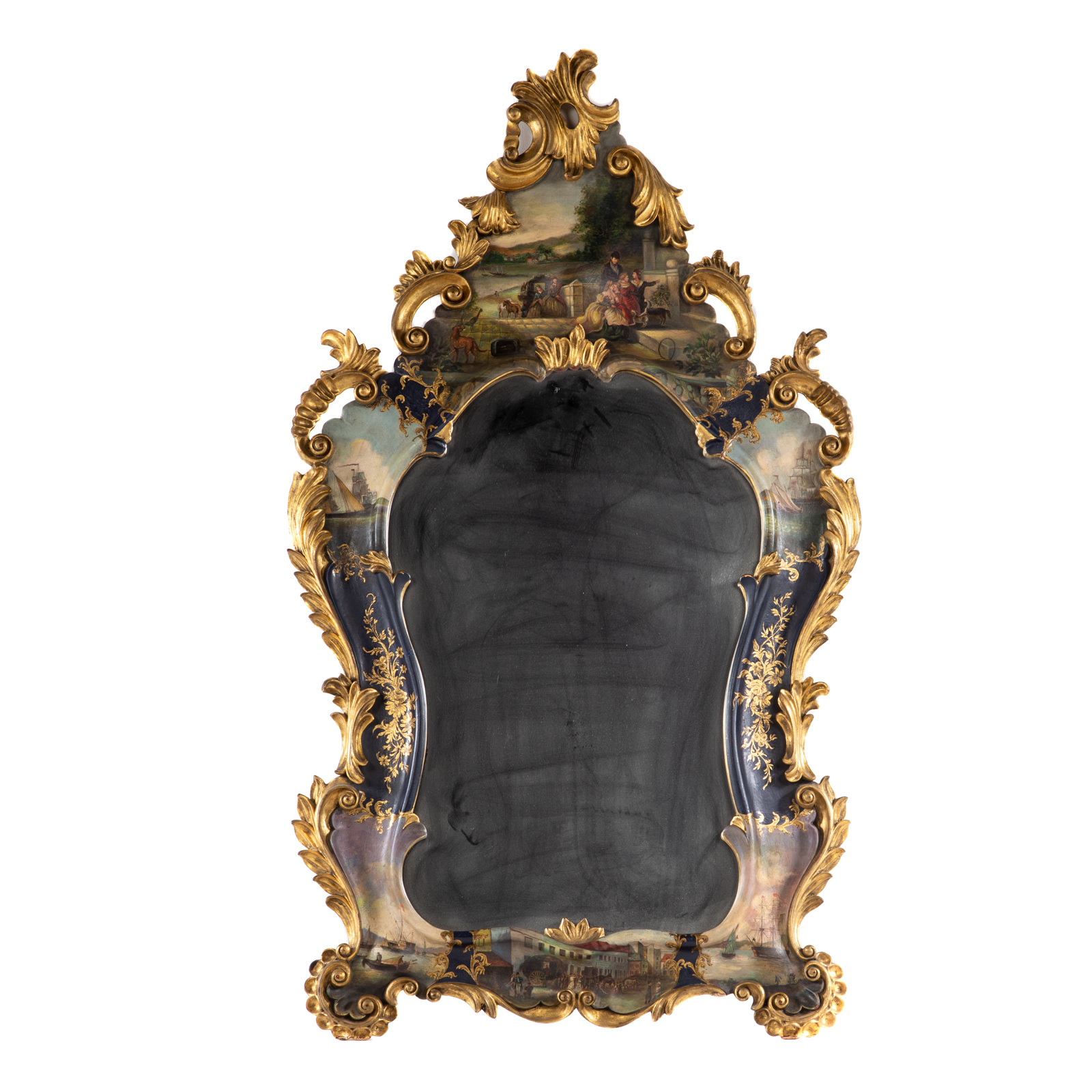 BAROQUE STYLE PAINTED MIRROR 20th 3cae3f