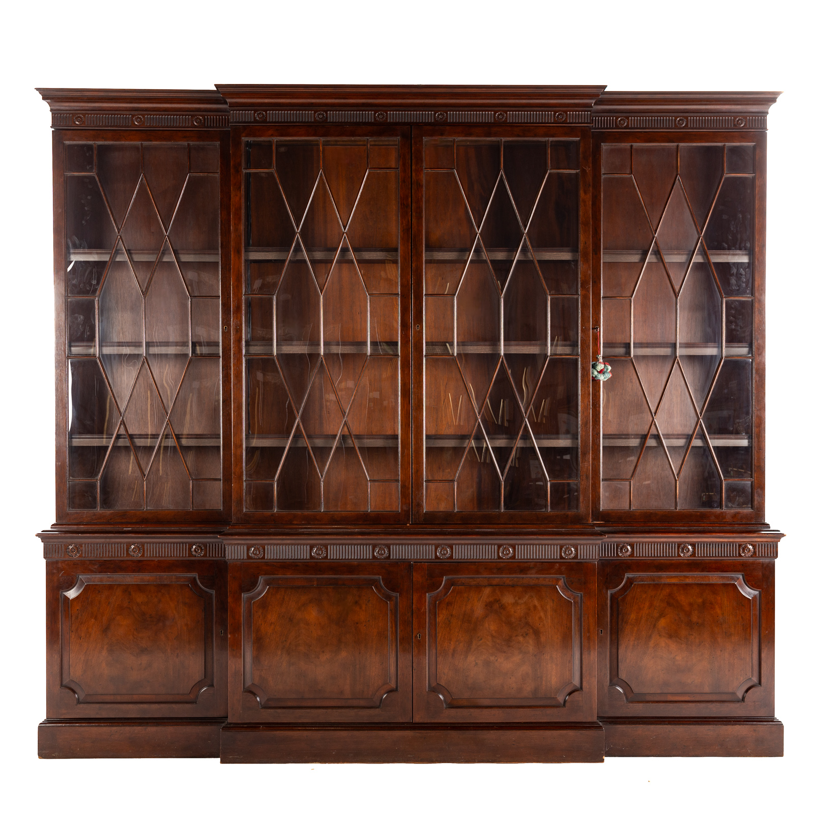 GEORGE III STYLE MAHOGANY BREAKFRONT