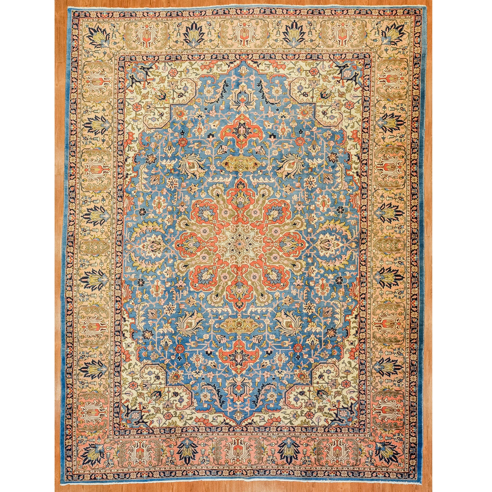 ANTIQUE TABRIZ CARPET, PERSIA, 9.6 X