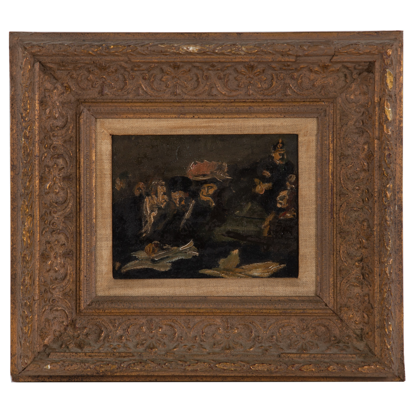 FORAIN. COURT SCENE, OIL (French