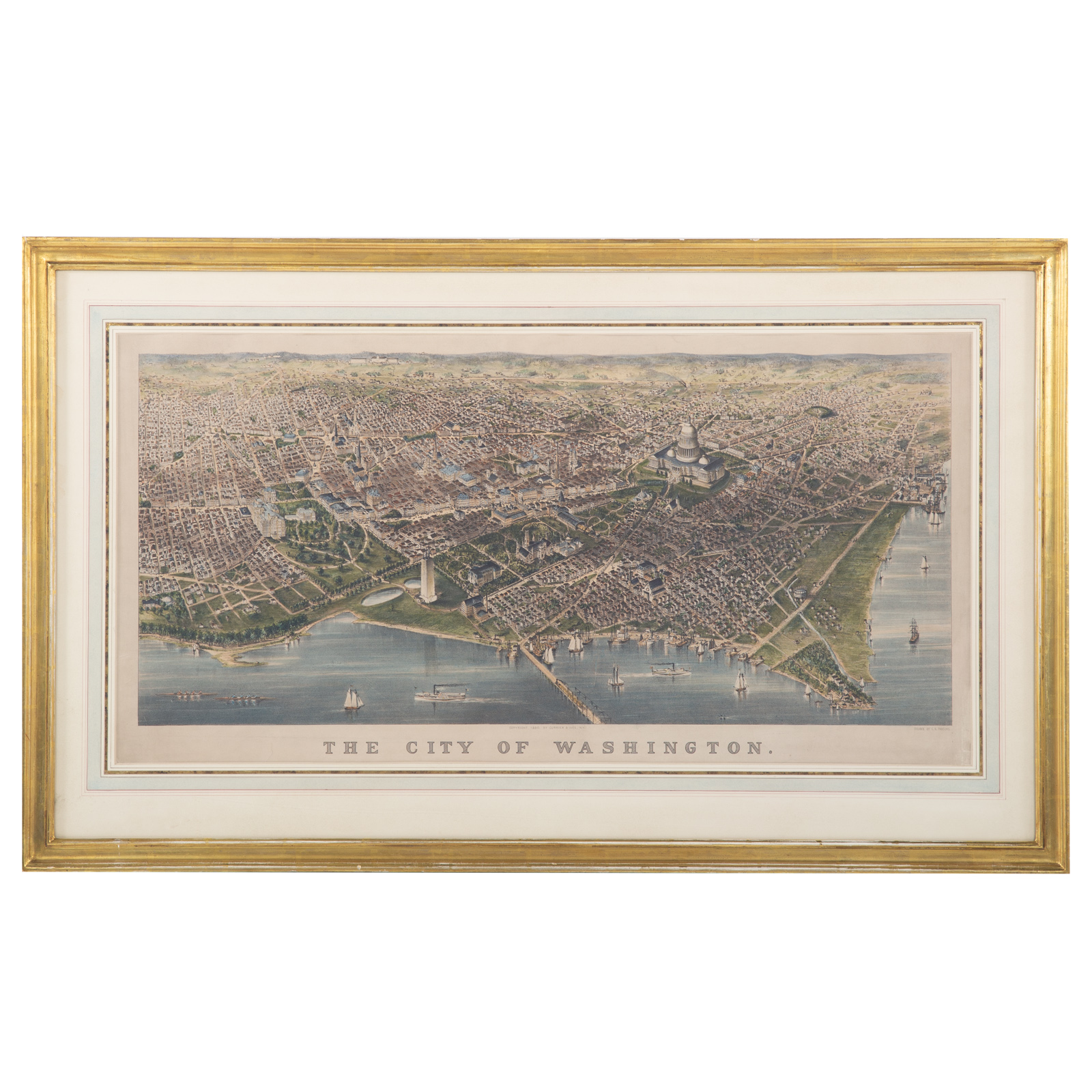 CURRIER IVES THE CITY OF WASHINGTON  3caed4