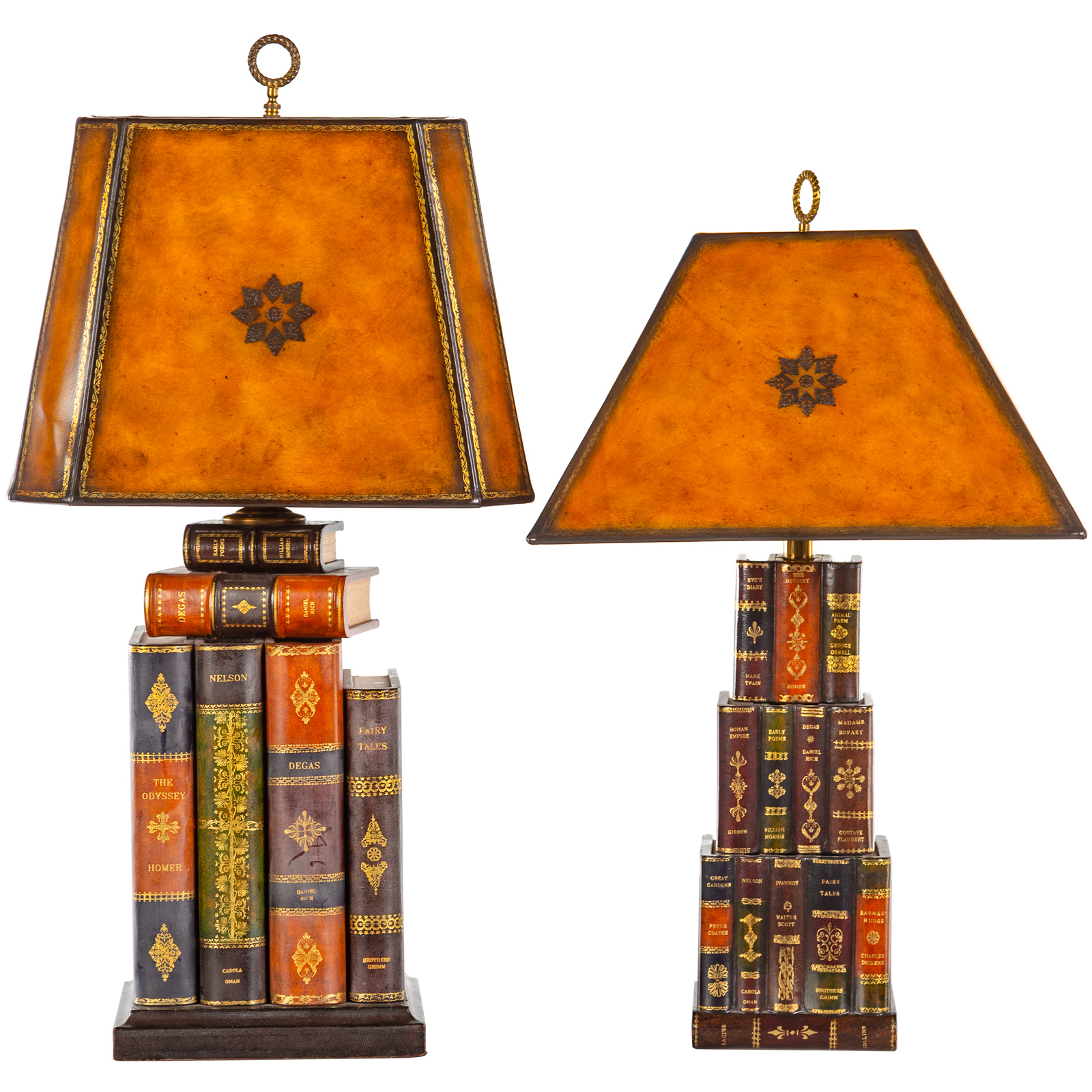 TWO MAITLAND SMITH BOOK STACK LAMPS 3caf1b
