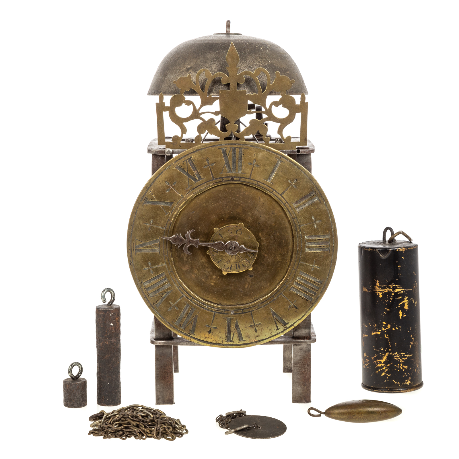 DUTCH LANTERN TYPE CLOCK Probably 18