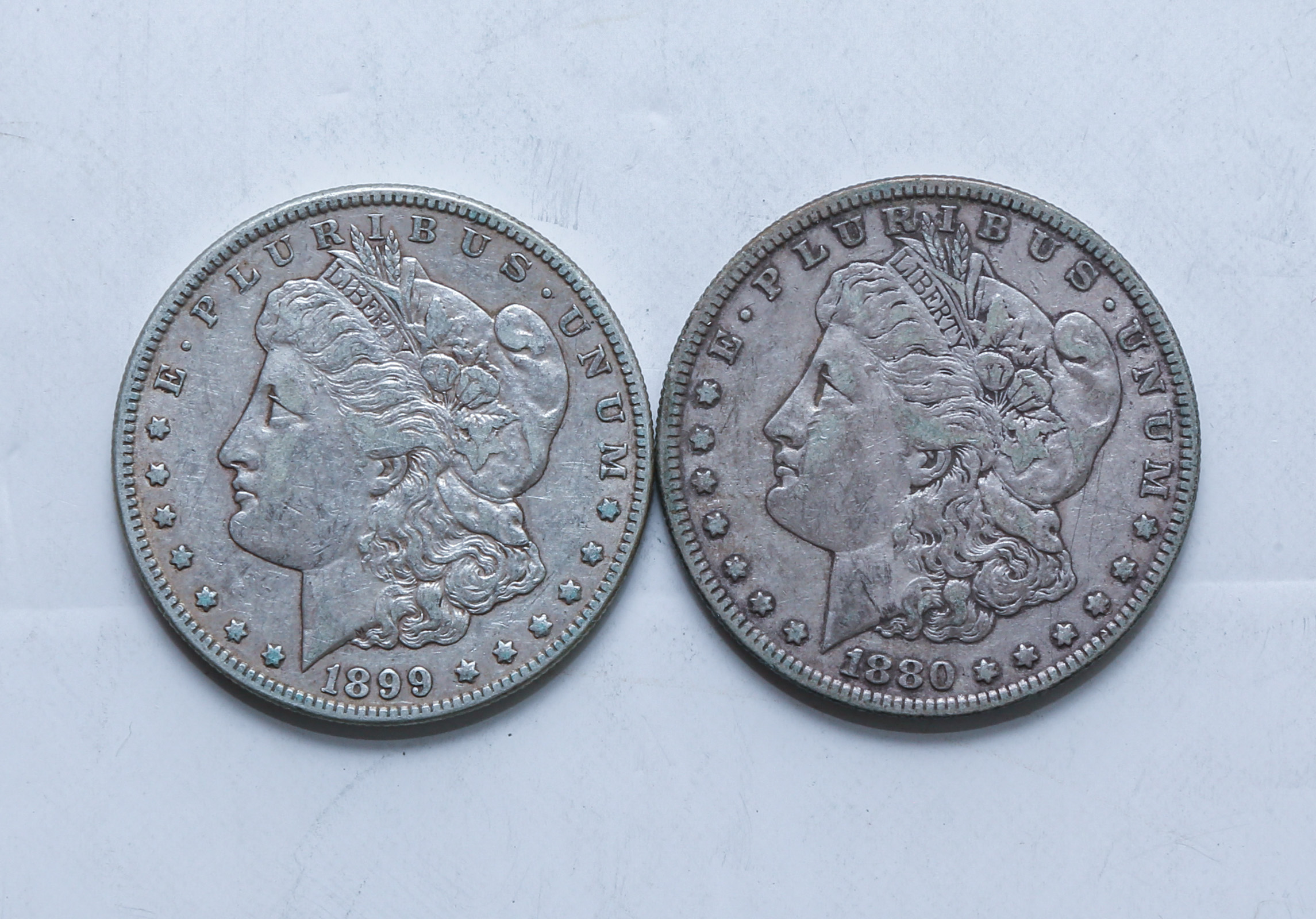 1880 & 1899-O MORGAN DOLLARS 1880