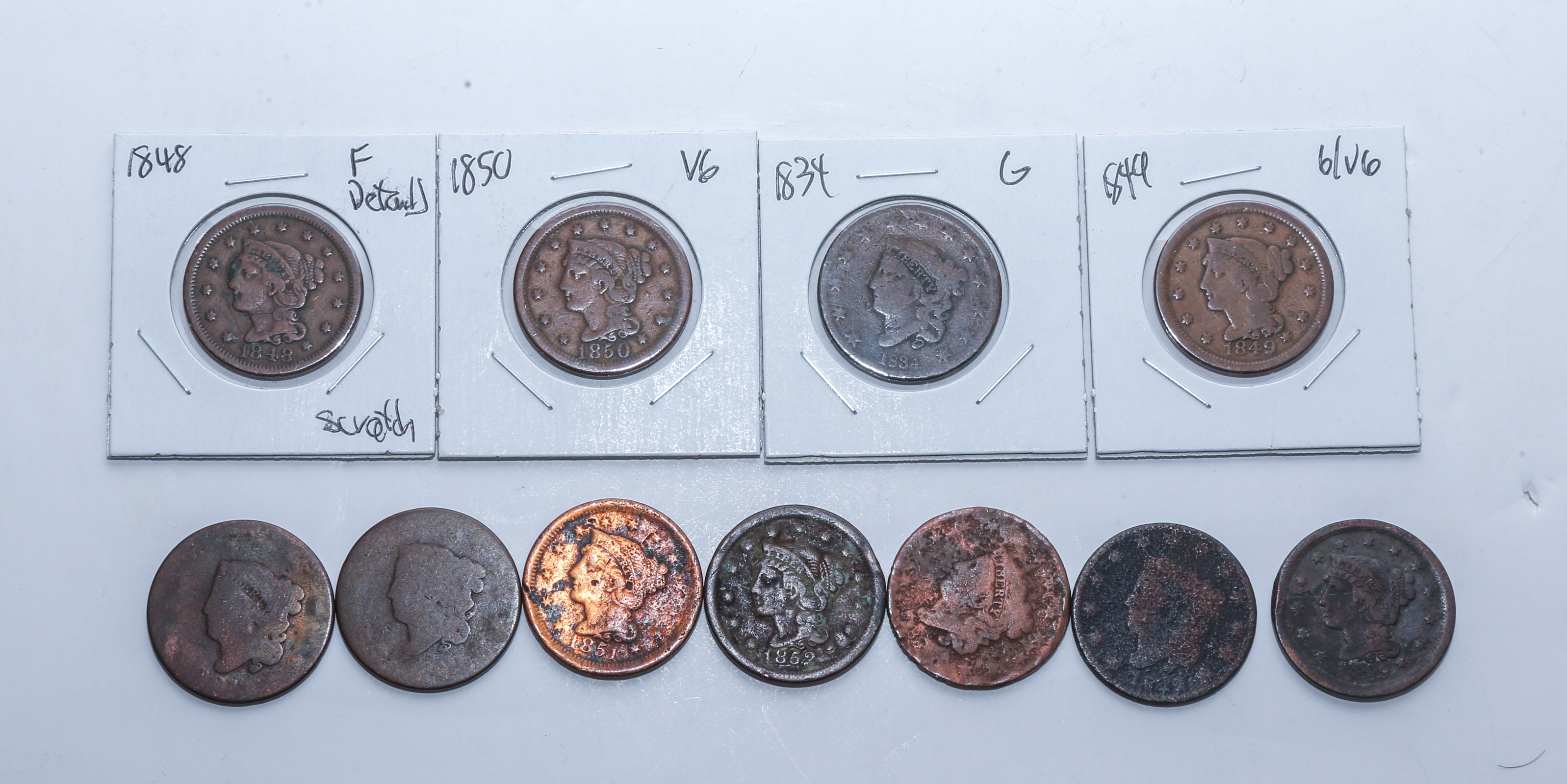 11 LARGE CENTS FOUR ARE PROBLEM 3cafa4