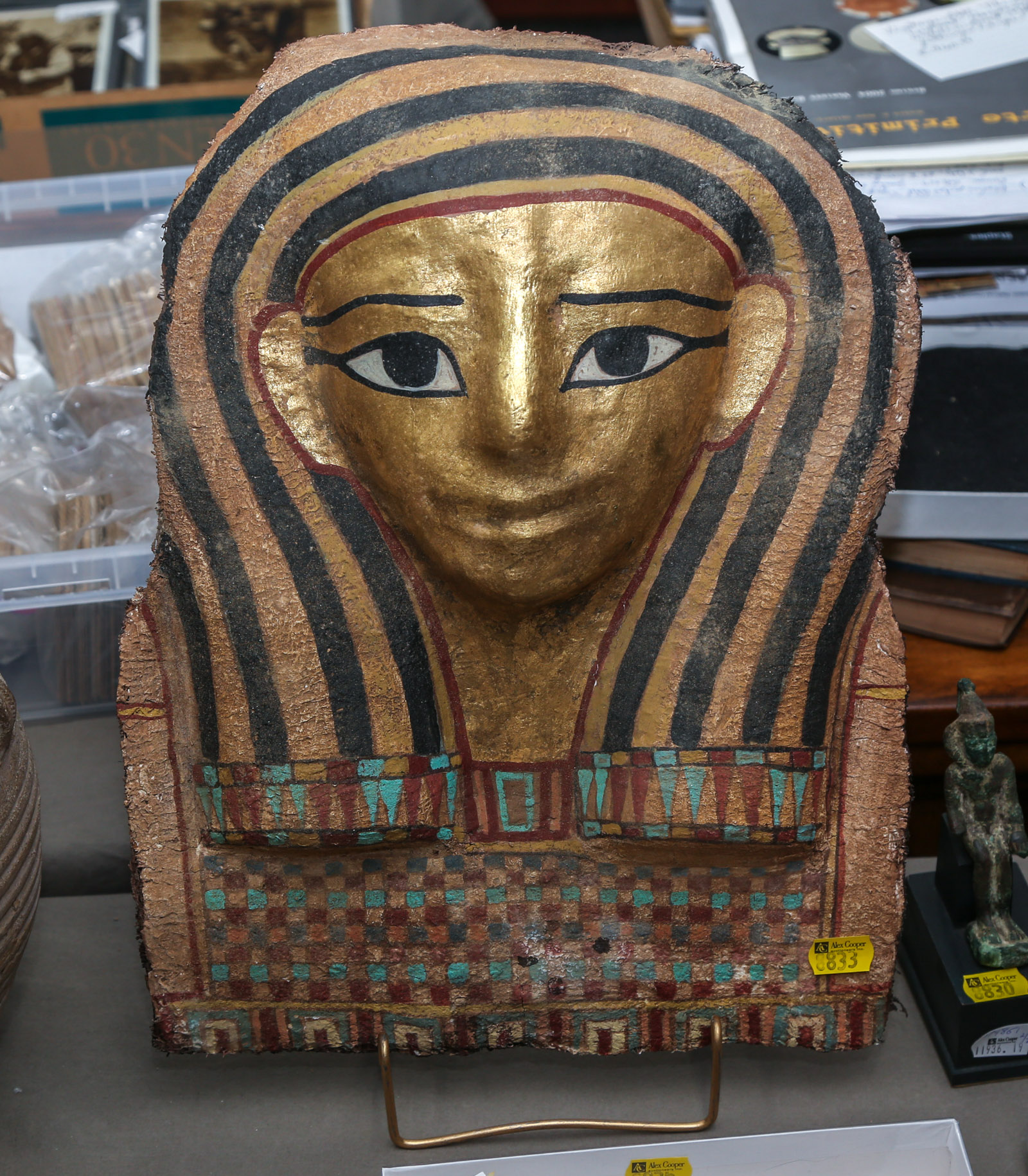 EGYPTIAN CARTONNAGE MUMMY MASK 3cb023