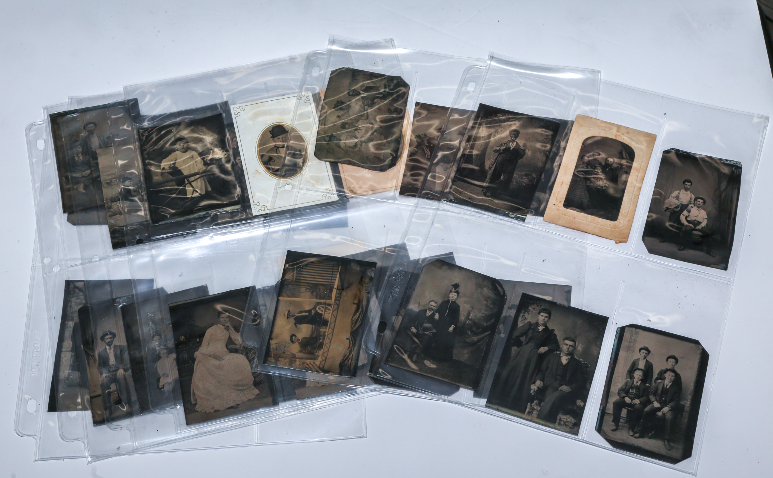 SELECTION OF UNUSUAL TINTYPE PORTRAITS