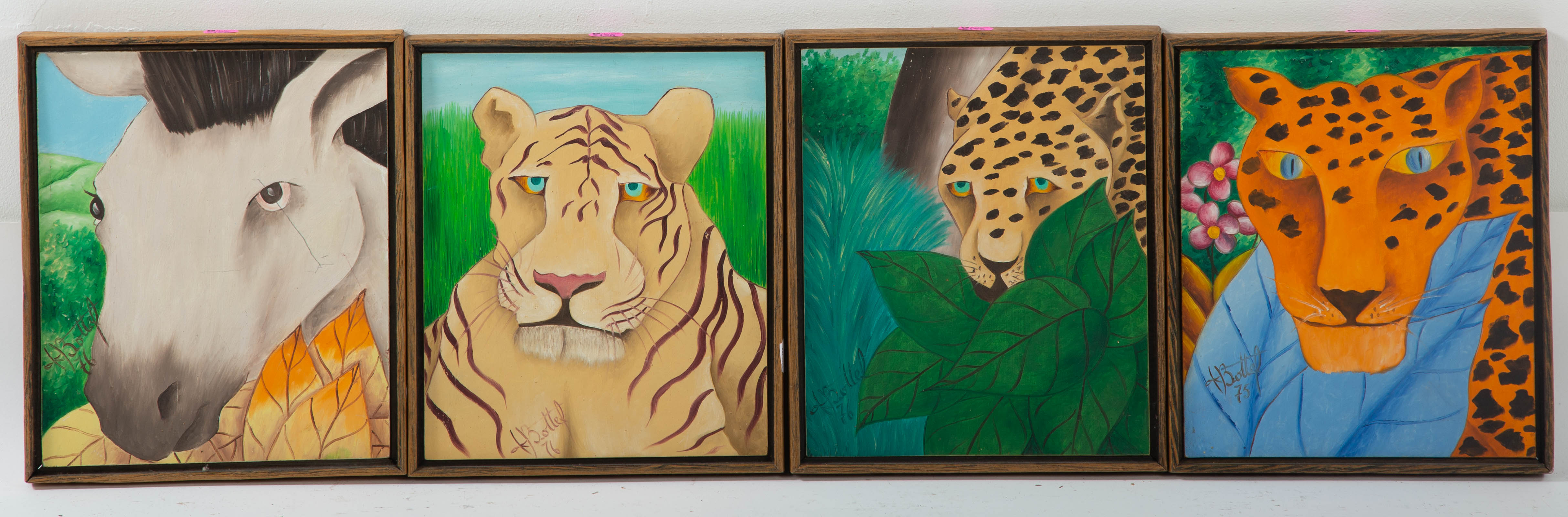 H BOTTEL FOUR JUNGLE ANIMALS  3cb14b