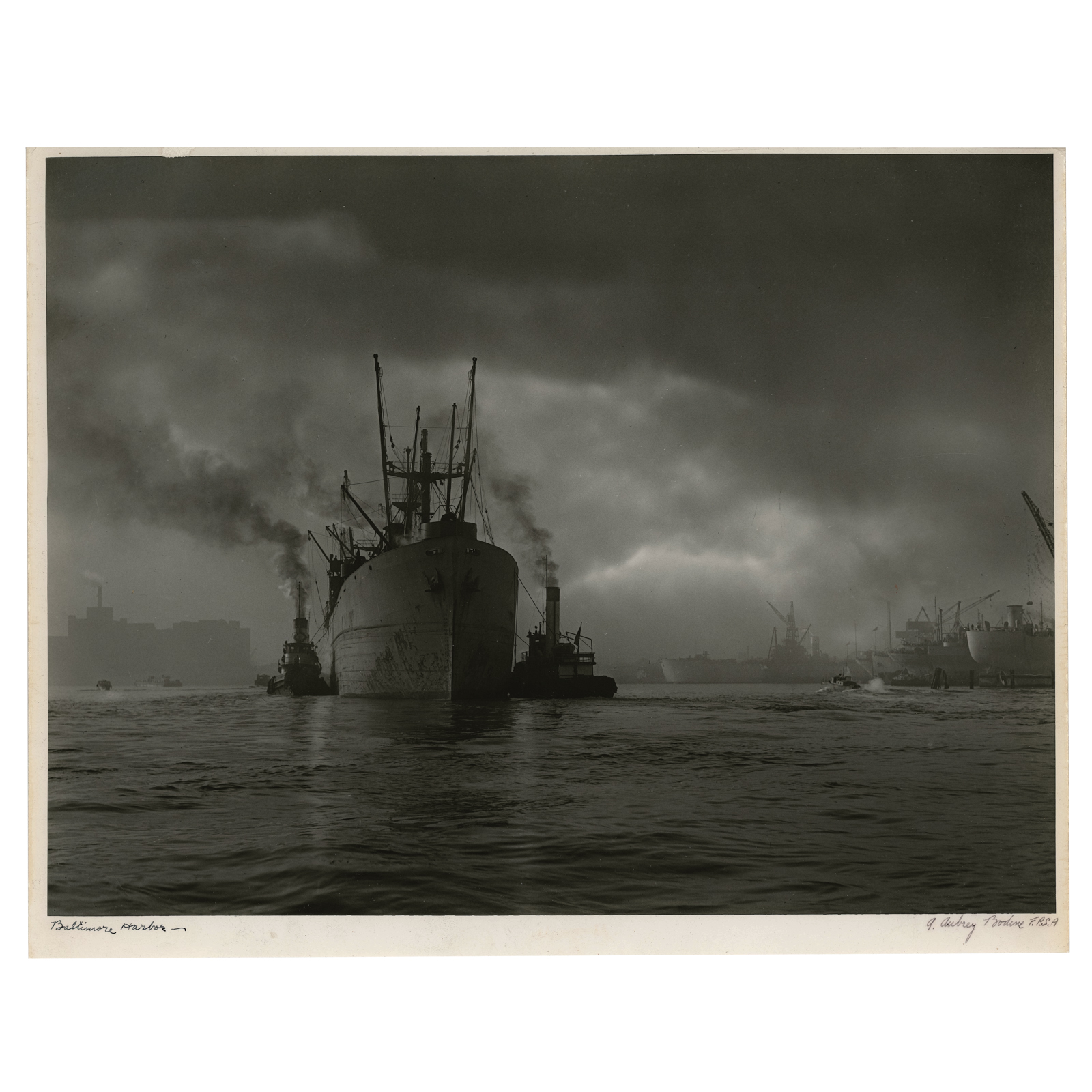 A. AUBREY BODINE. "BALTIMORE HARBOR,"