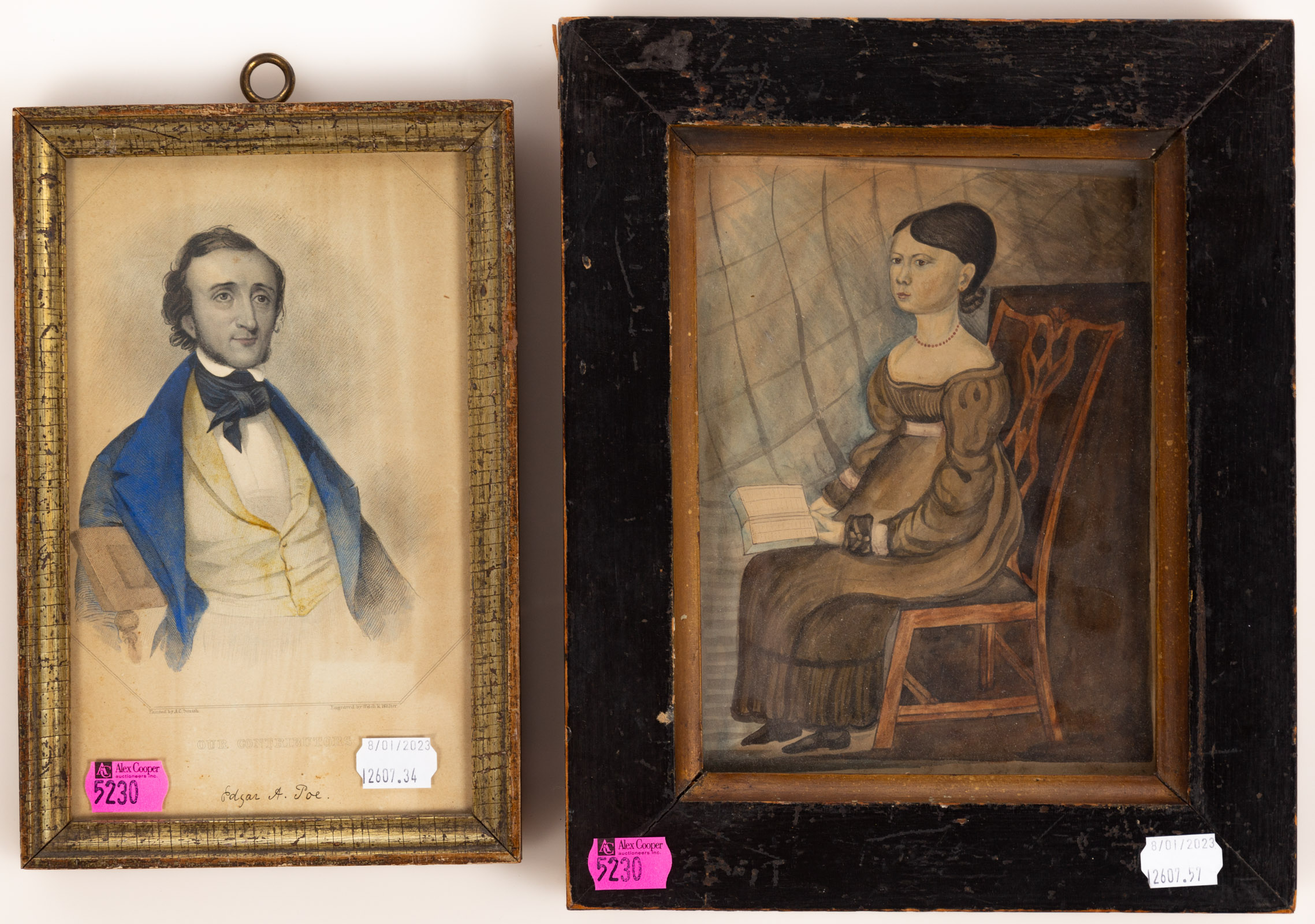 TWO SMALL 19TH CENTURY PORTRAITS