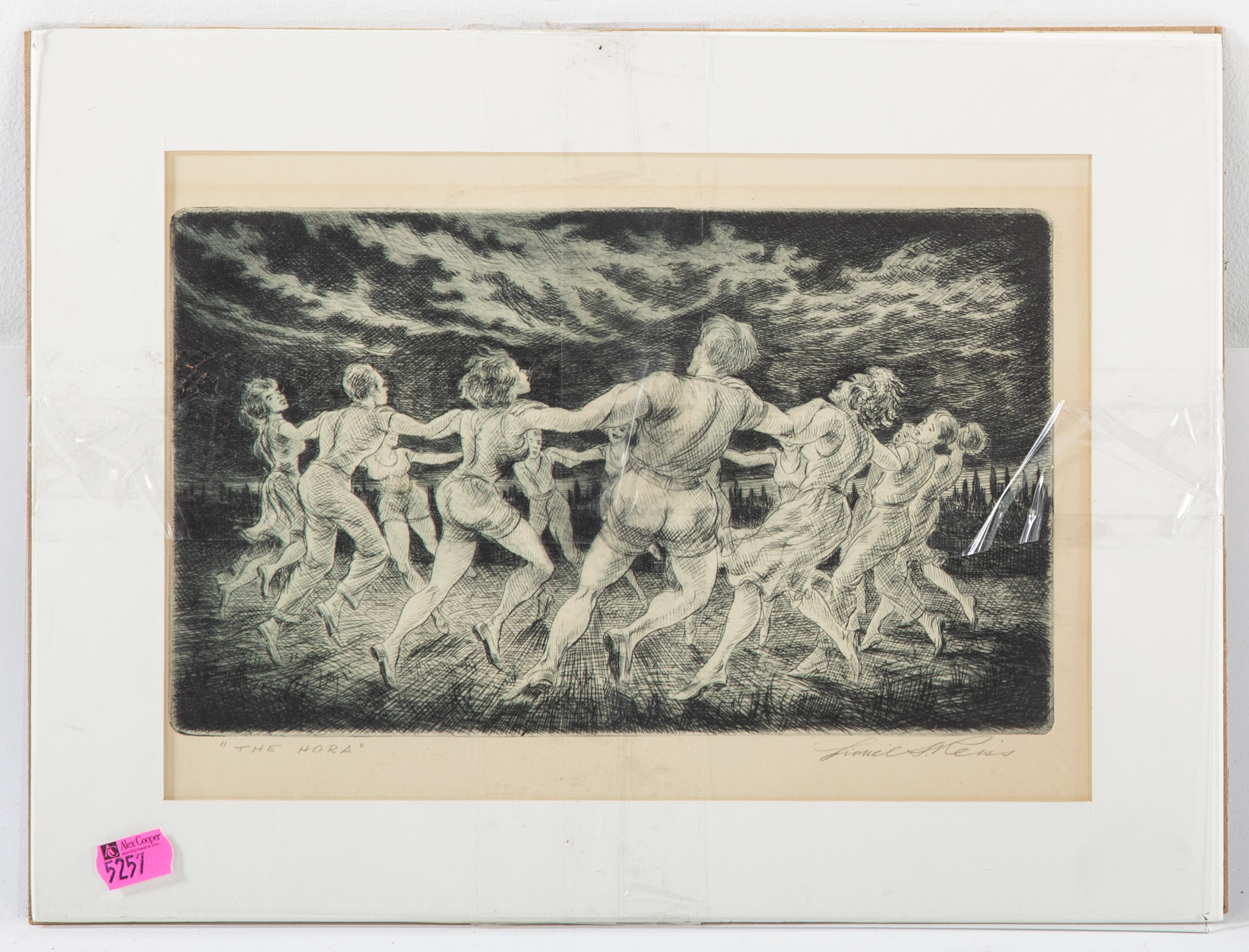 LIONEL REISS. "THE HORA," ETCHING
