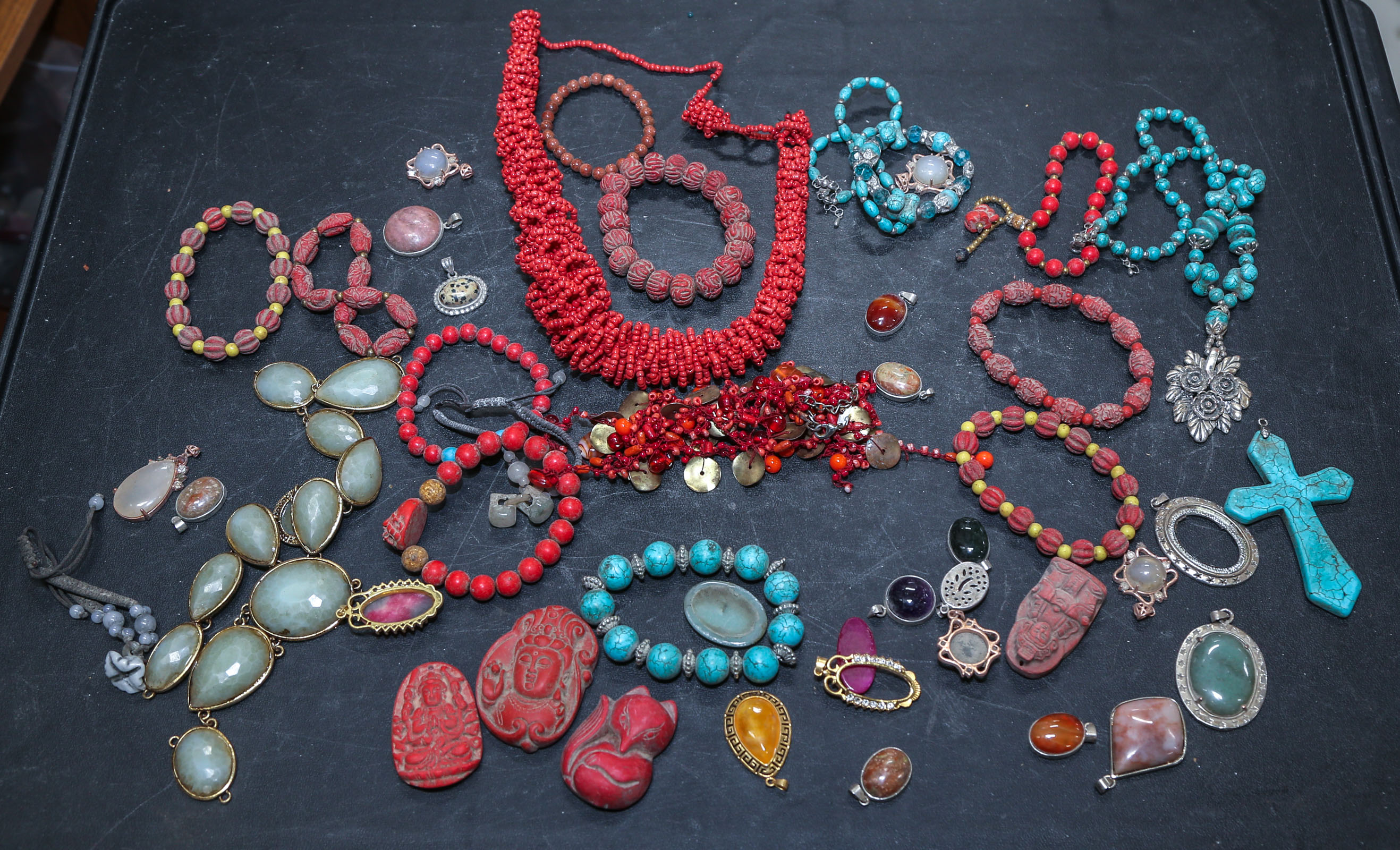 GROUP OF COSTUME JEWELRY Including
