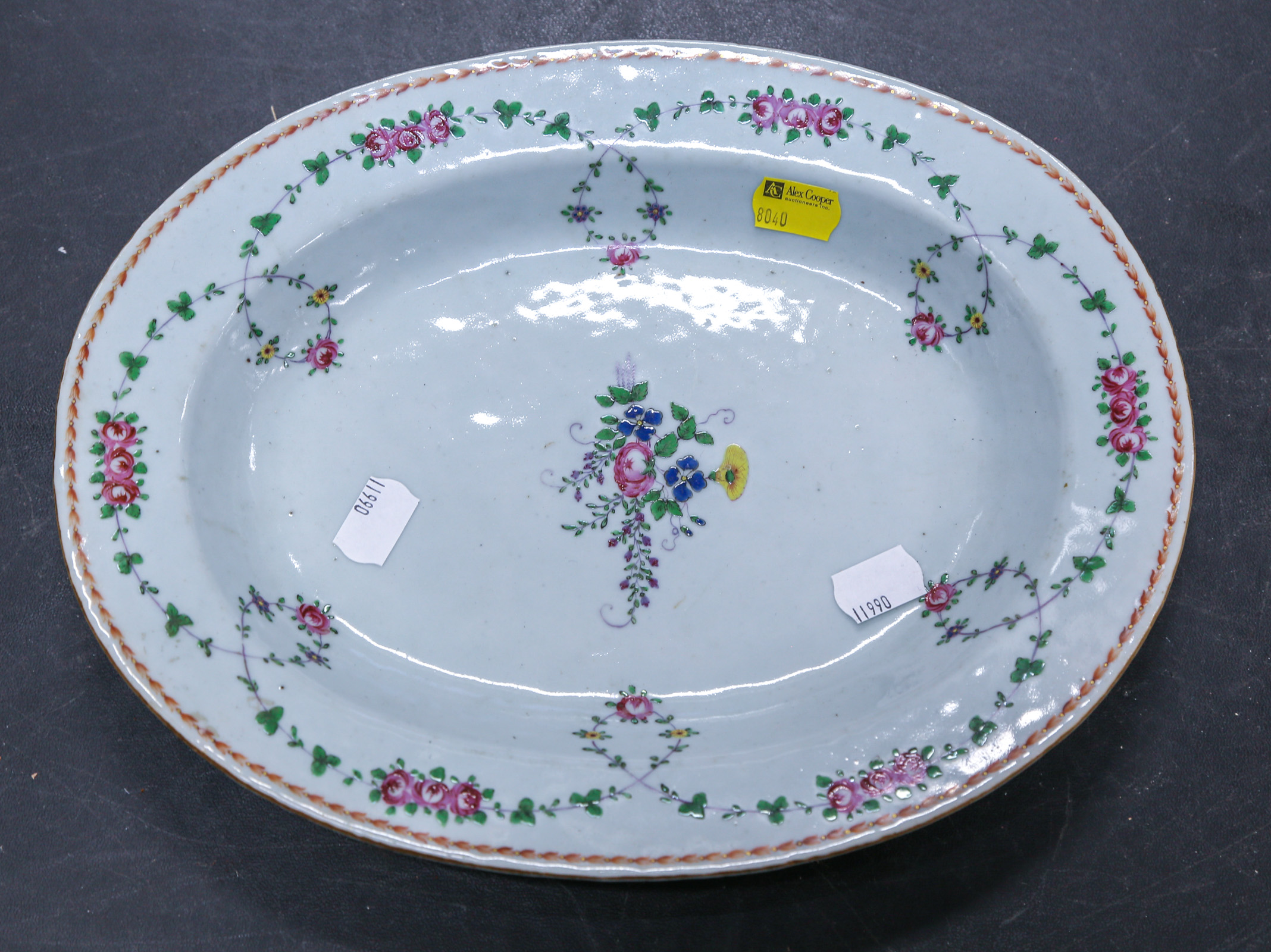 CHINESE EXPORT FAMILLE ROSE PLATTER 3cb20f