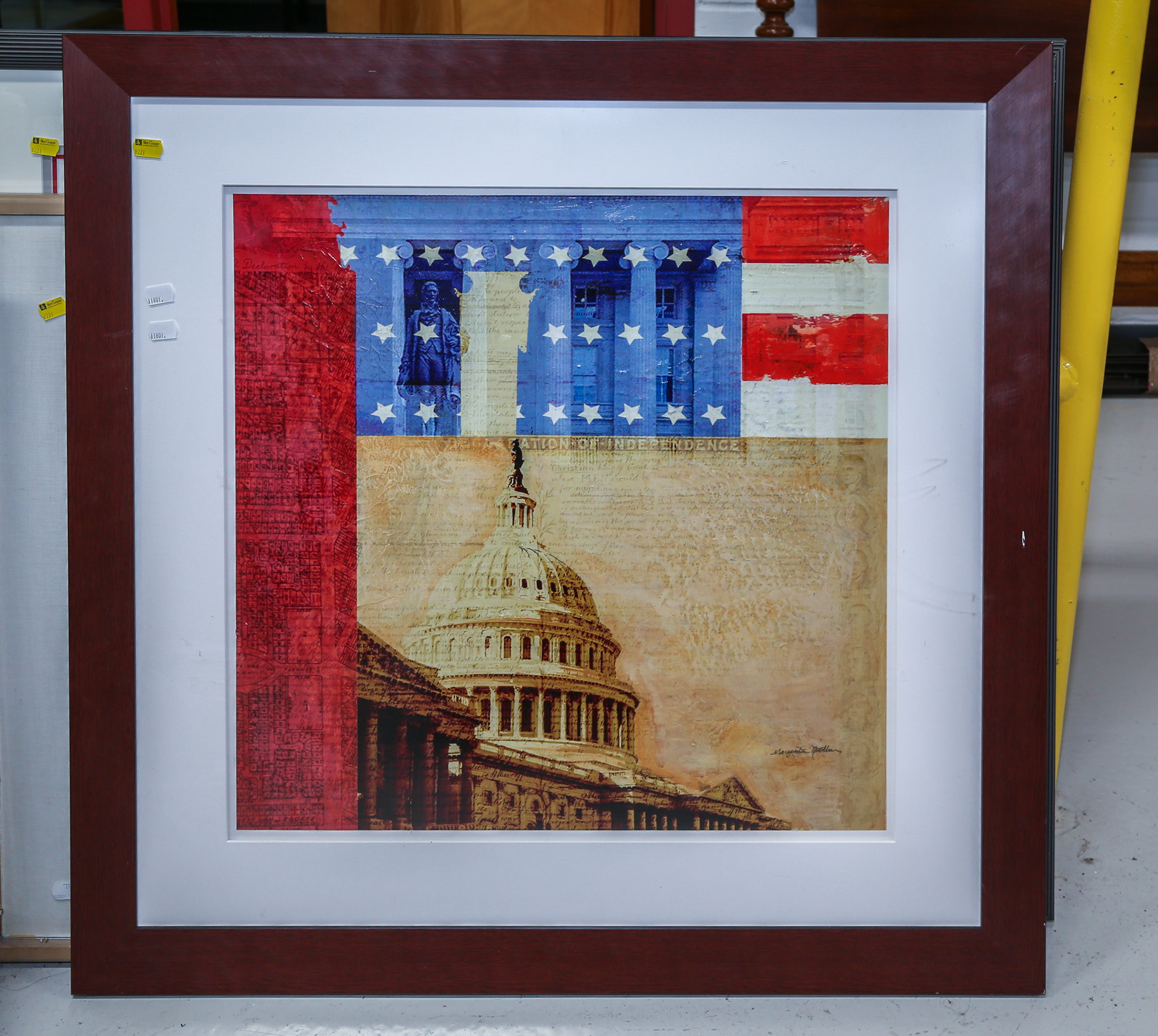 A FRAMED & MOUNTED PRINT Depicting