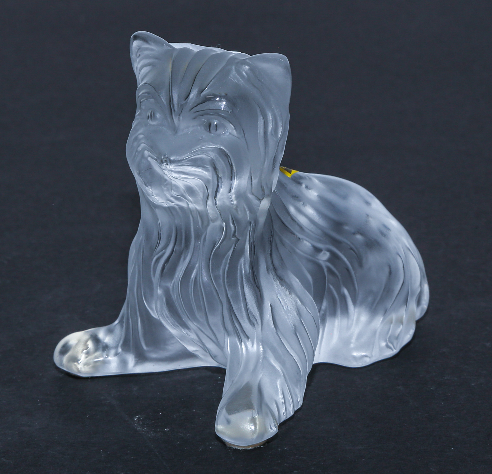 A LALIQUE GLASS CAT "Lalique France"