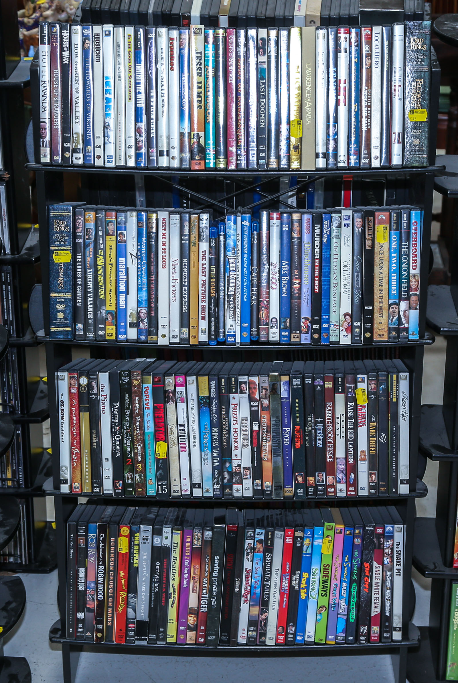 FOUR SHELVES OF ASSORTED BLU-RAYS