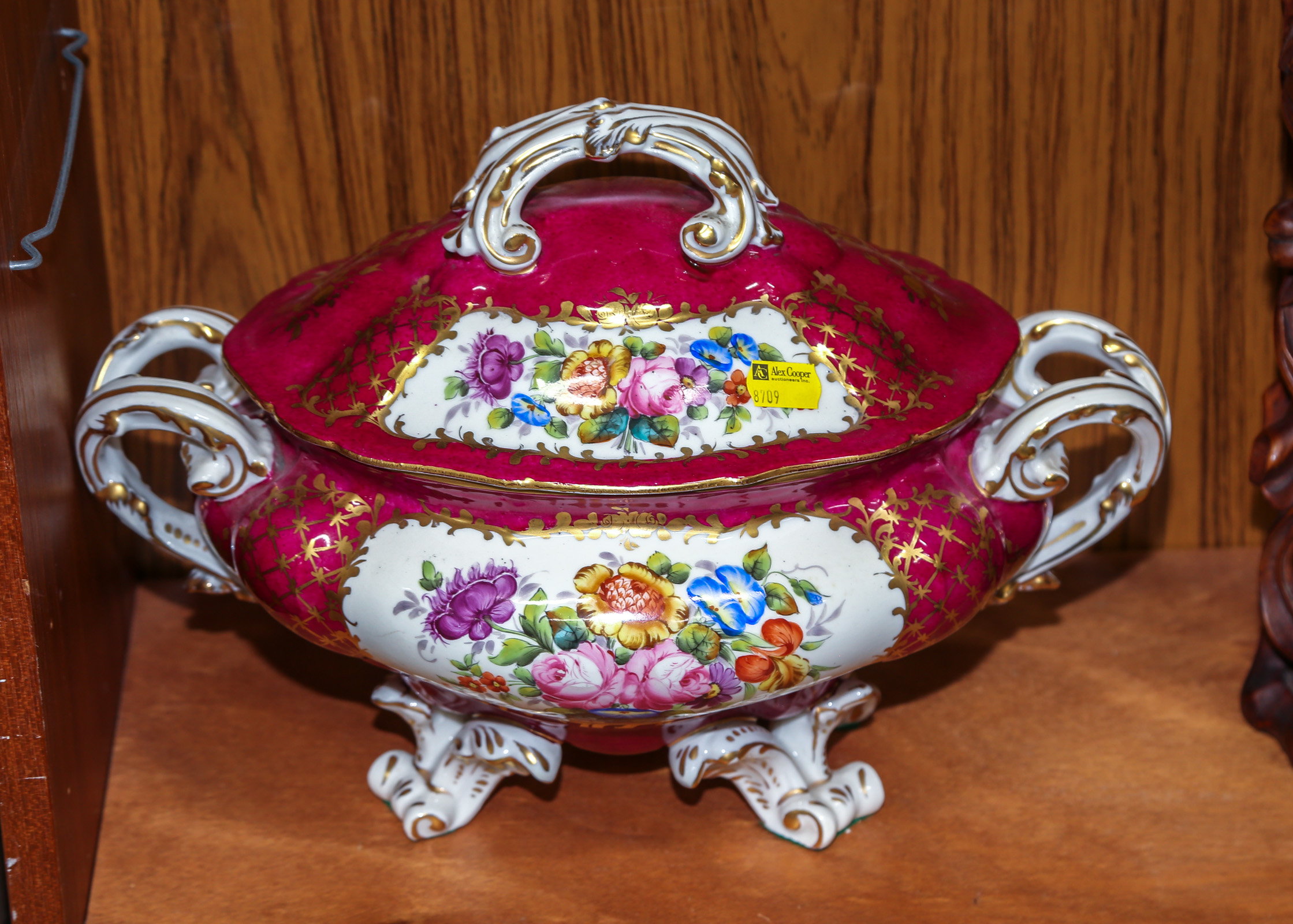 FRENCH ROCOCO STYLE PAINTED PORCELAIN 3cb432