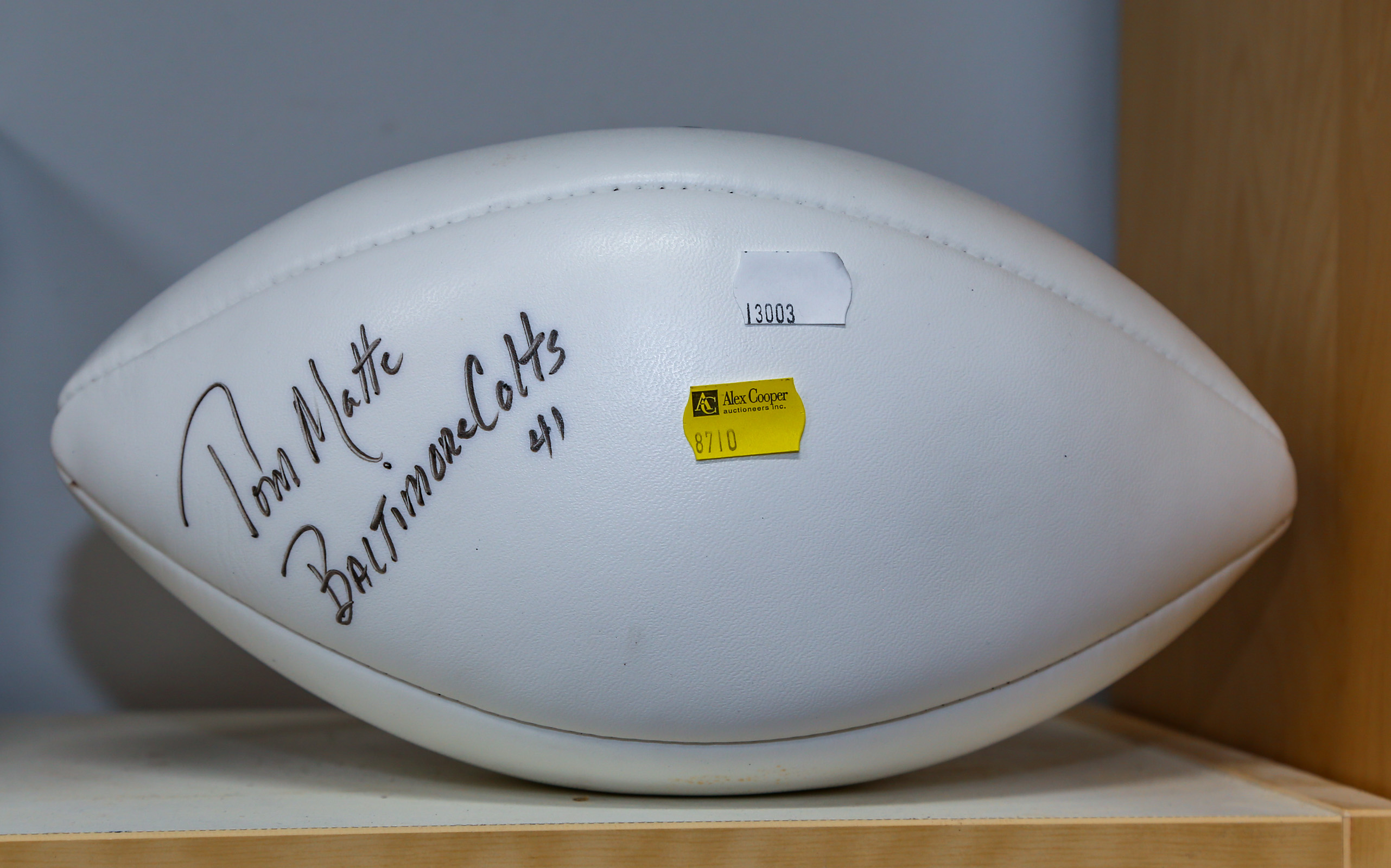 WILSON "OFFICIAL" FOOTBALL, SIGNED