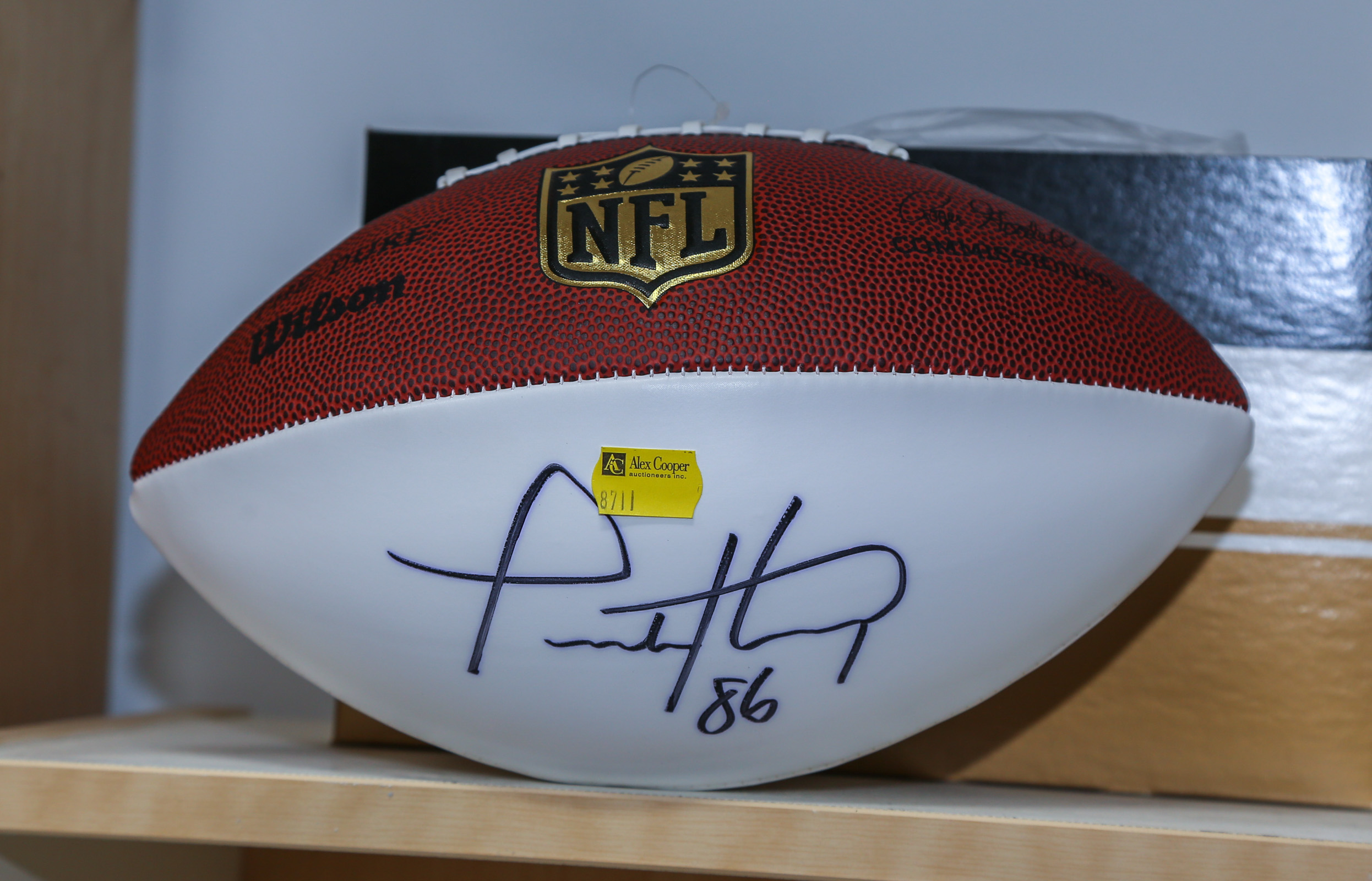 WILSON DUKE FOOTBALL SIGNED 3cb434