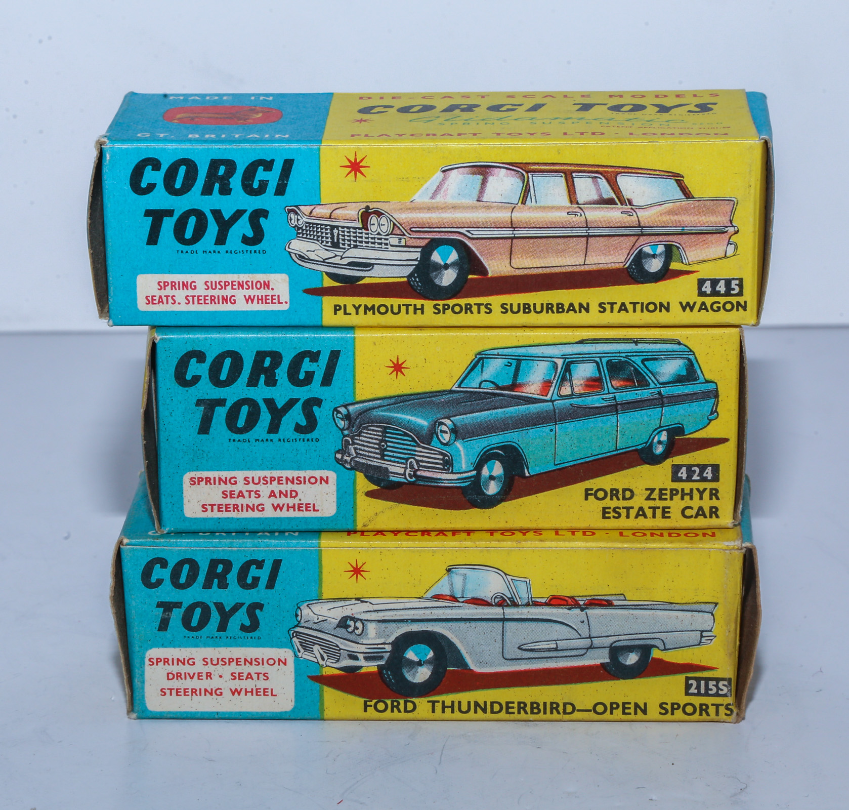 THREE DIE CAST CORGI TOYS VEHICLES 3cb473