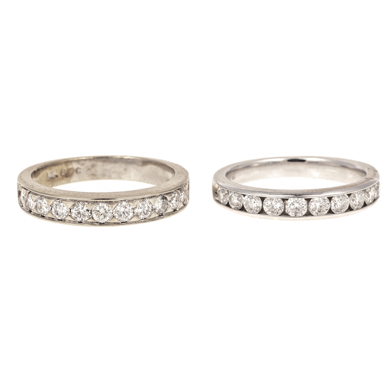 TWO DIAMOND HALF ETERNITY RINGS